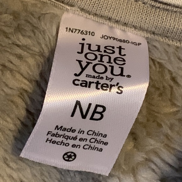 Just One You by Carter’s Gray Sherpa Footed Baby Elephant Snowsuit - Picture 8 of 12